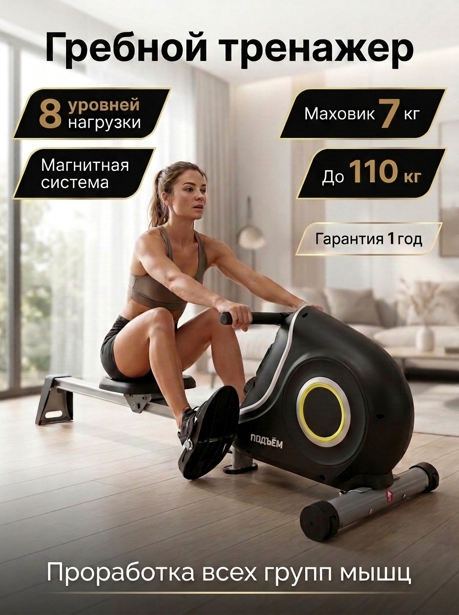 Гребной тренажёр YK-02R713 — вид 1