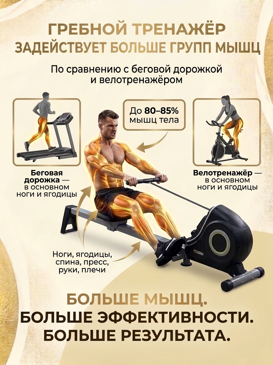 Гребной тренажёр YK-02R713 — вид 2